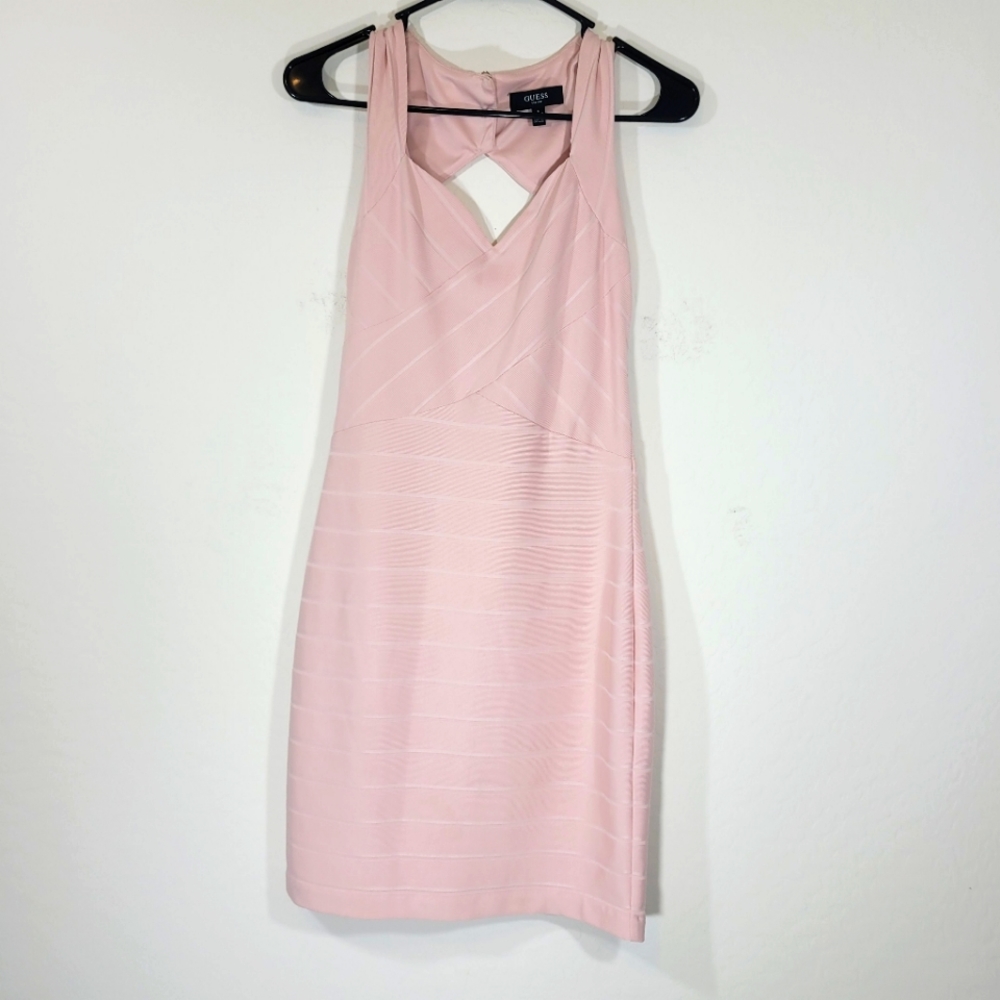Guess bandage pink dress 4